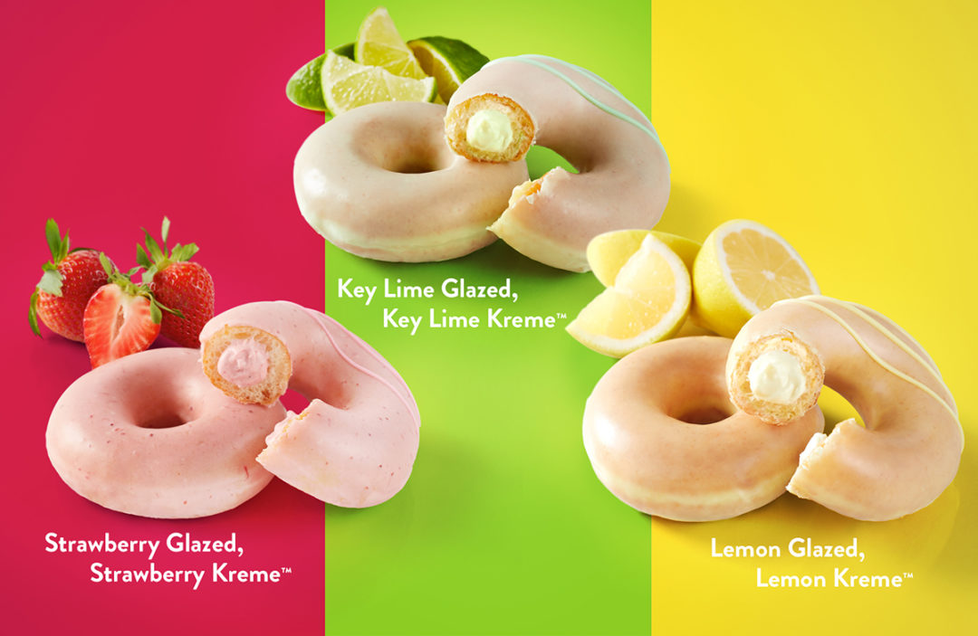 Krispy Kreme新鲜出炉的甜甜圈