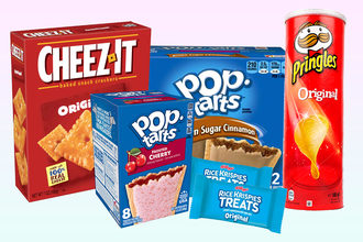 Cheez-Its, Pop-Tarts, Rice Krispies Treats和Pringles